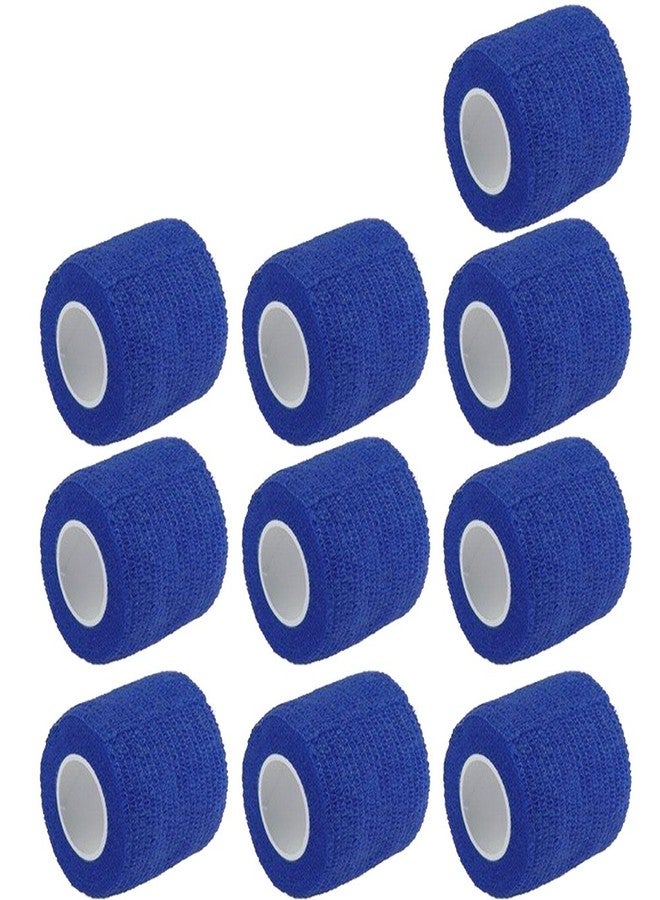 ESUPPORT 2 Inches X 5 Yards Self Adherent Cohesive Wrap Bandages Strong Elastic First Aid Tape for Wrist Ankle Blue Pack of 10 - Image 1